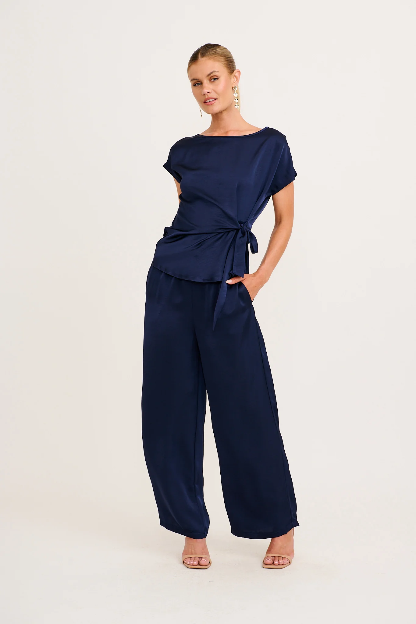 Sedona Top in Navy Satin - Image 5