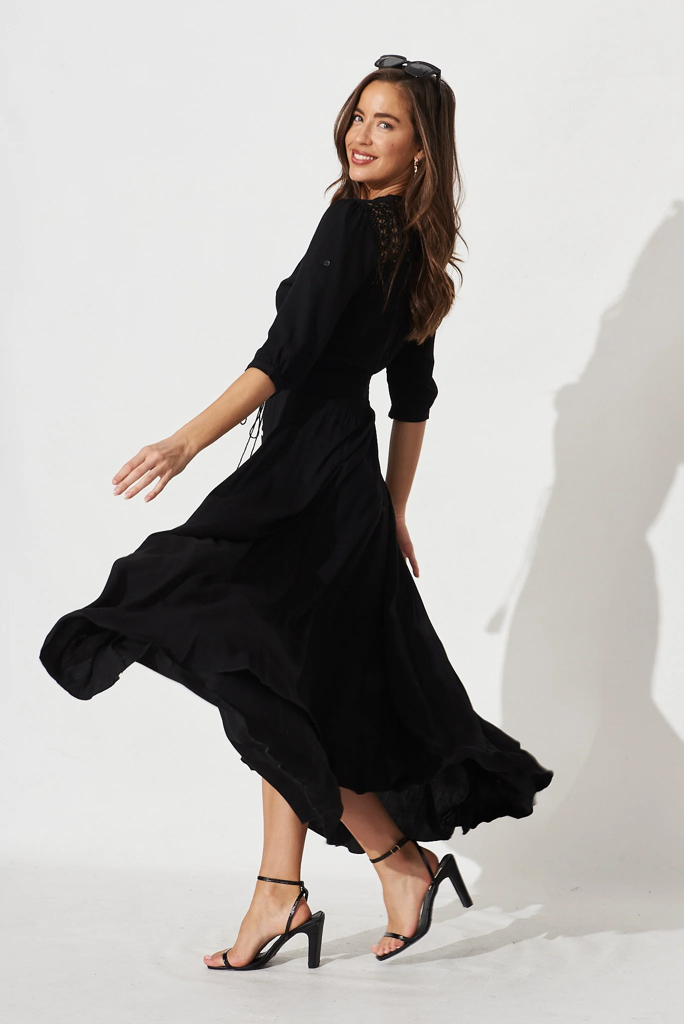 Selena Maxi Dress In Black - Image 3