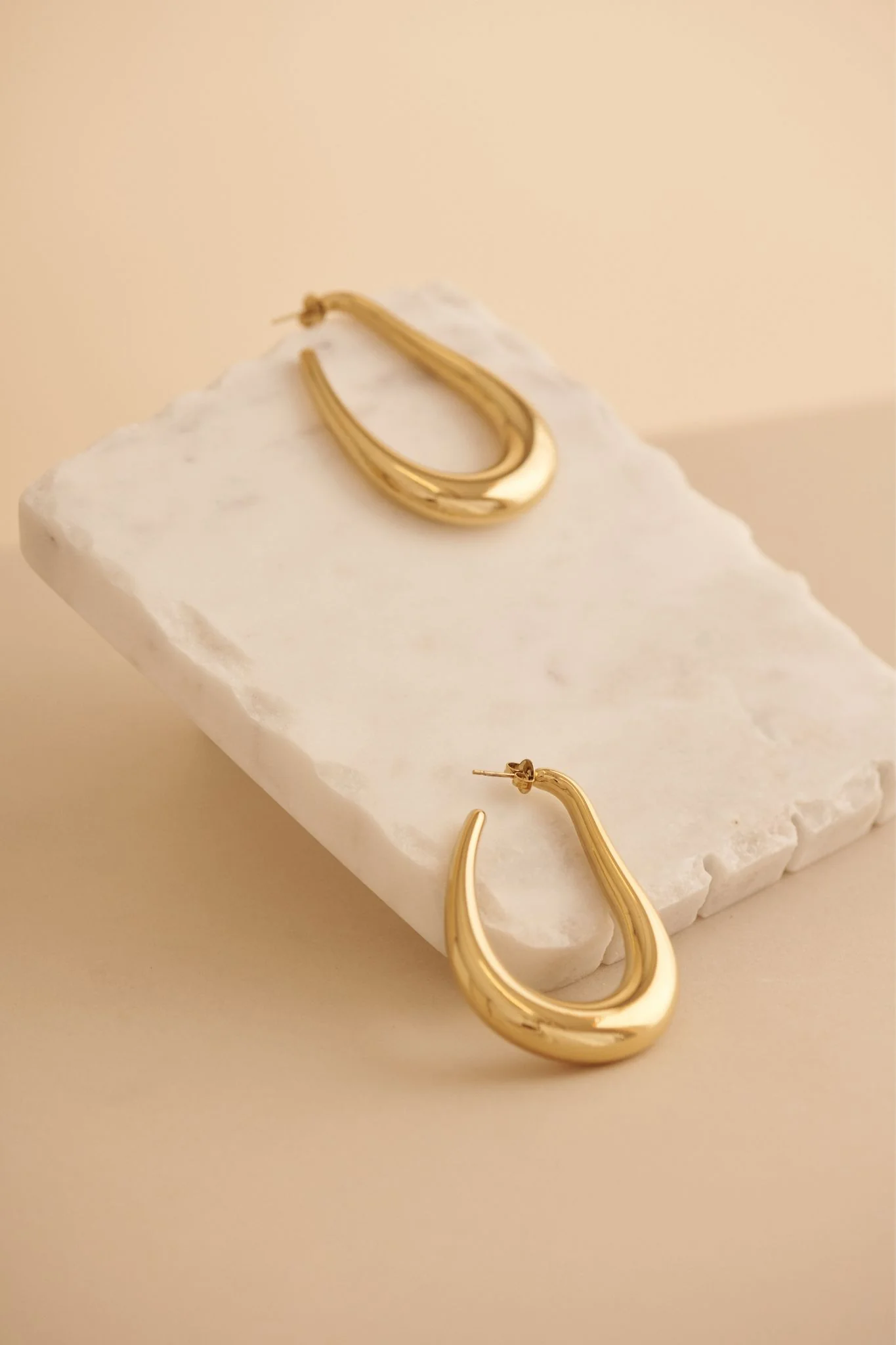 Shayla Hoop Earrings in 18K Gold Plated - Image 5