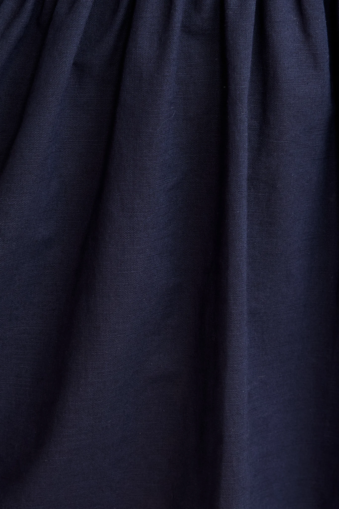 Shimmer Dress in Navy Cotton Linen - Image 6