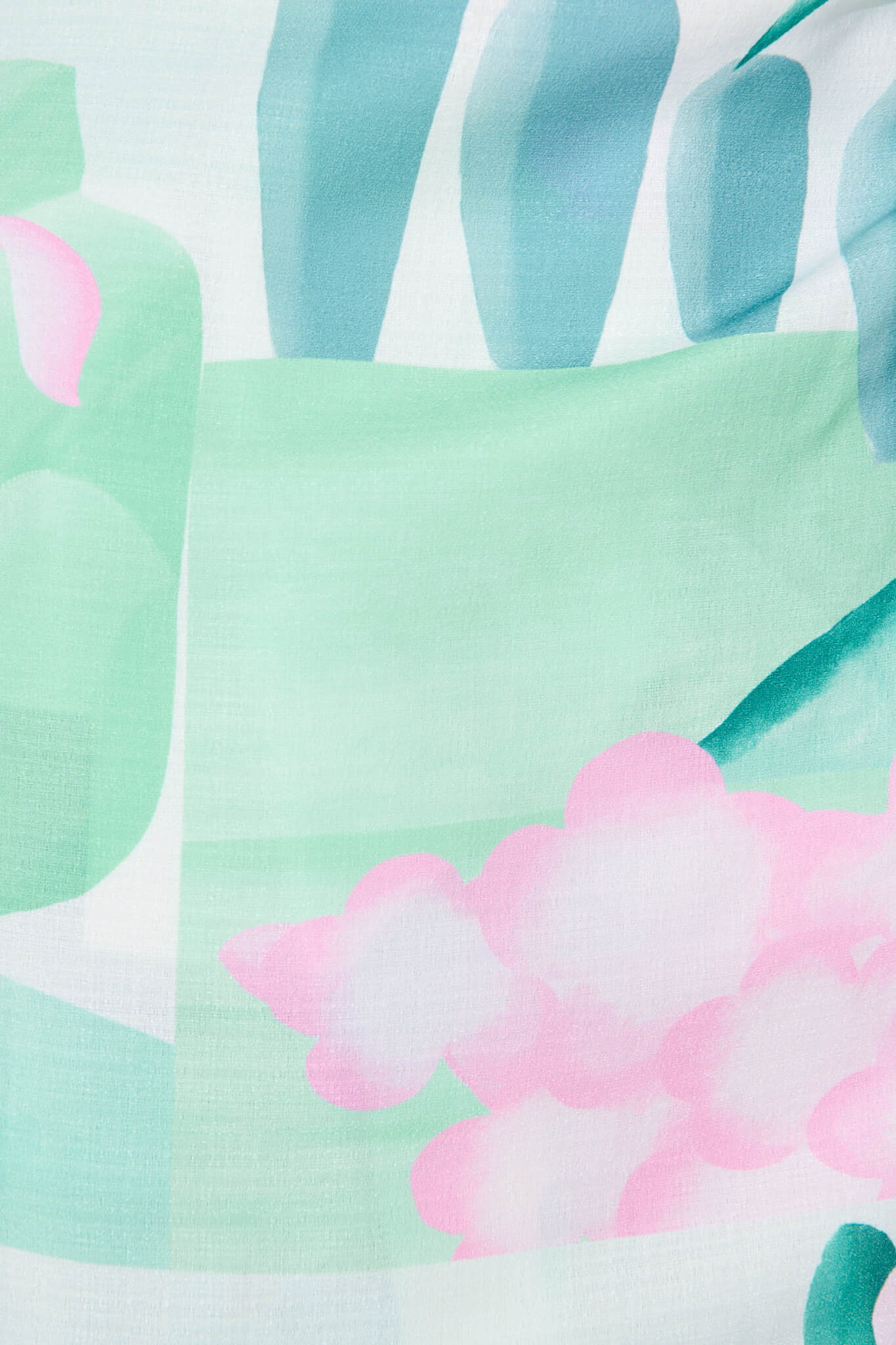 Silesia Playsuit in Blue and Green Print Linen Blend - Image 6