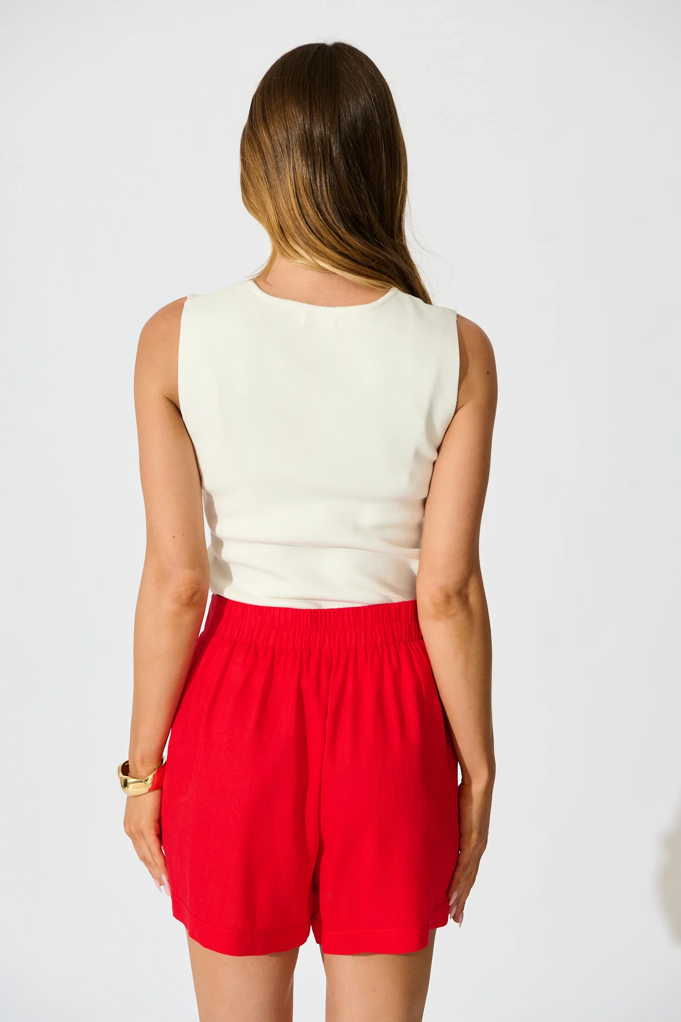 Sizzle Short in Red Linen Blend - Image 2