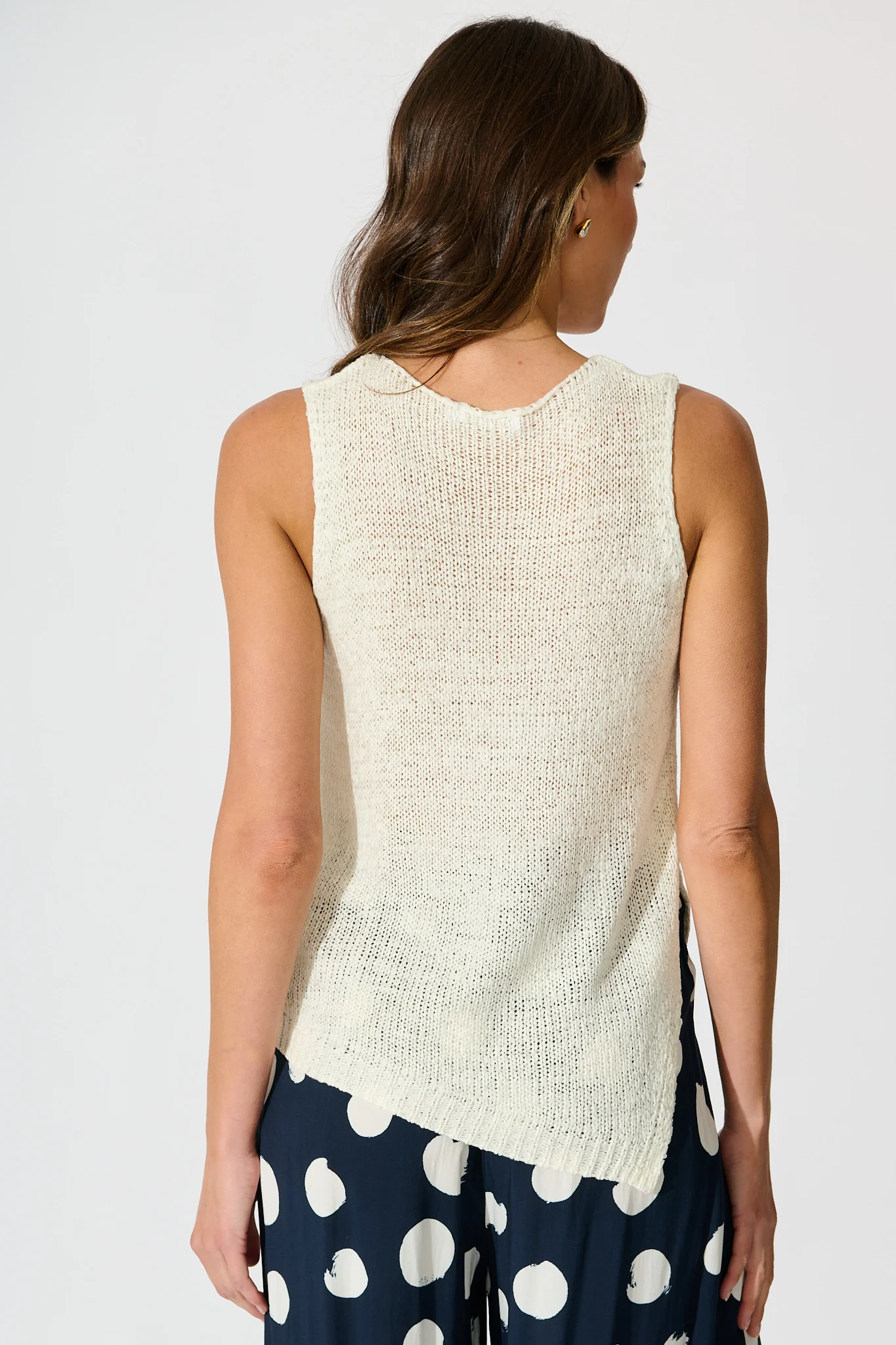 Soft Touch Knit Top in Cream - Image 3