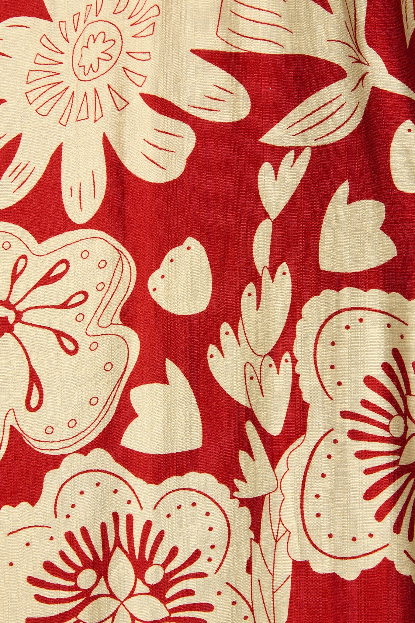 Sonnet Midi Dress in Red with Cream Floral - Image 6