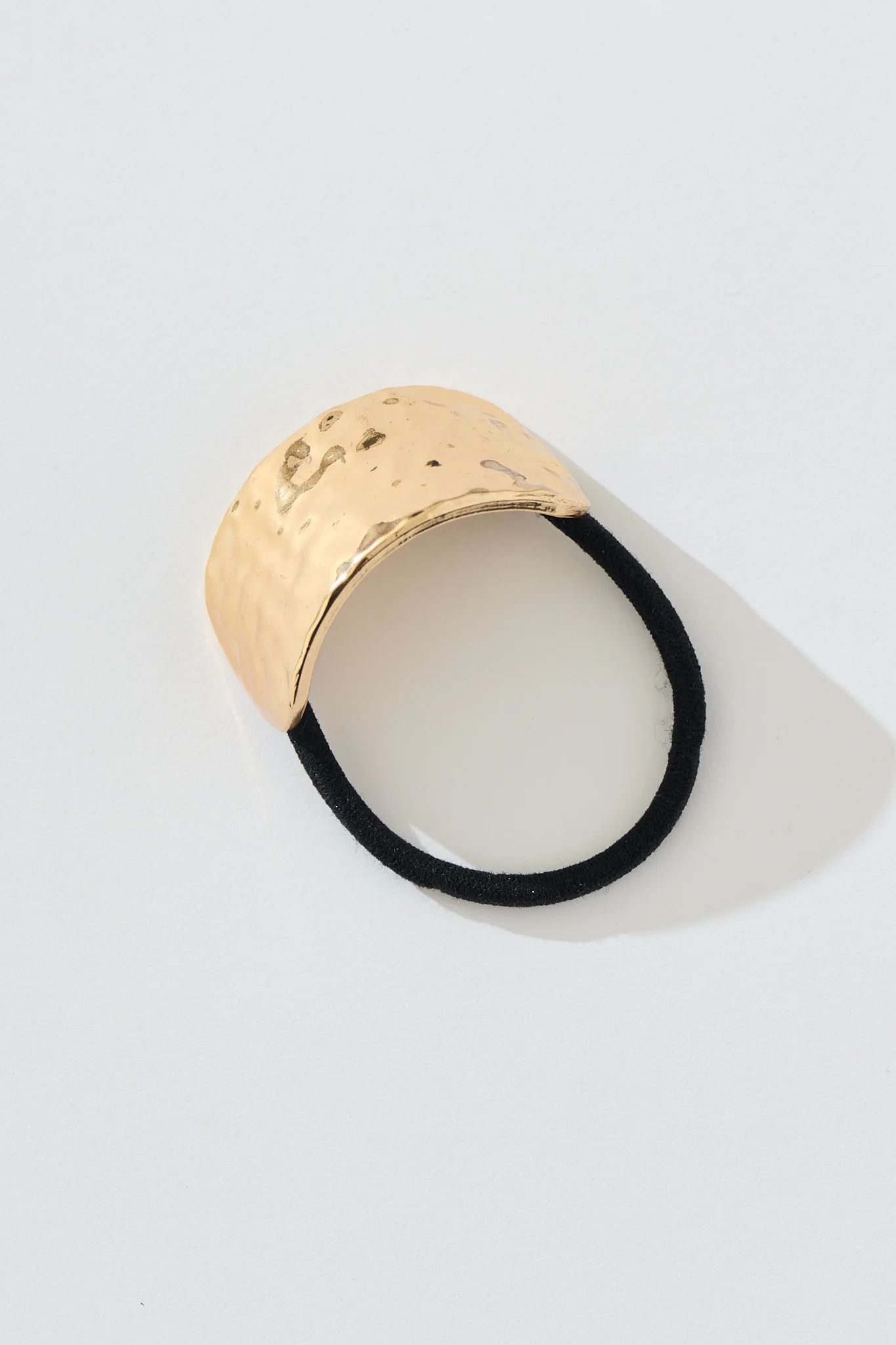 Stania Metal Ponytail Cuff Hair Tie in Textured Gold - Image 3