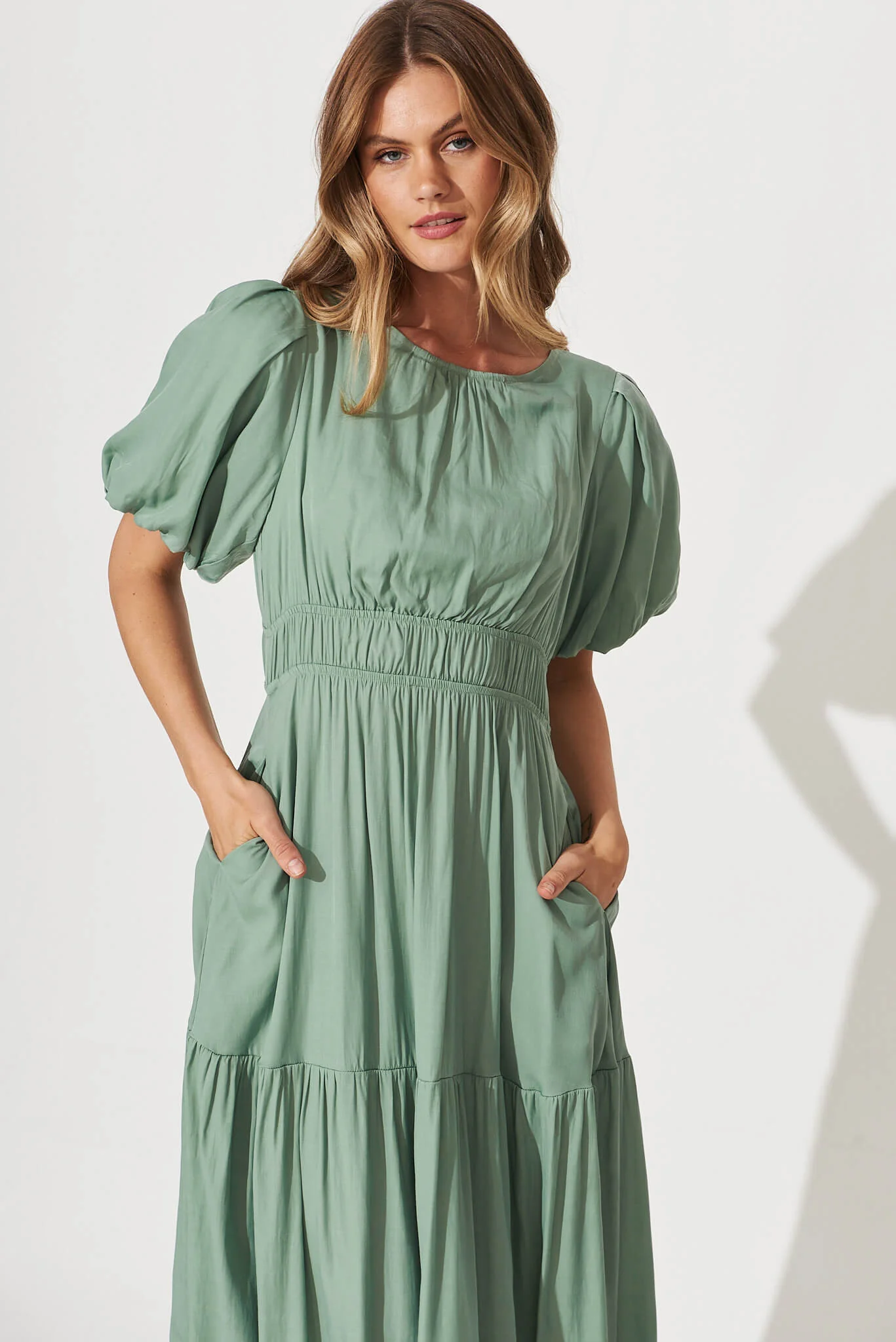Stargazer Midi Dress In Green - Image 2