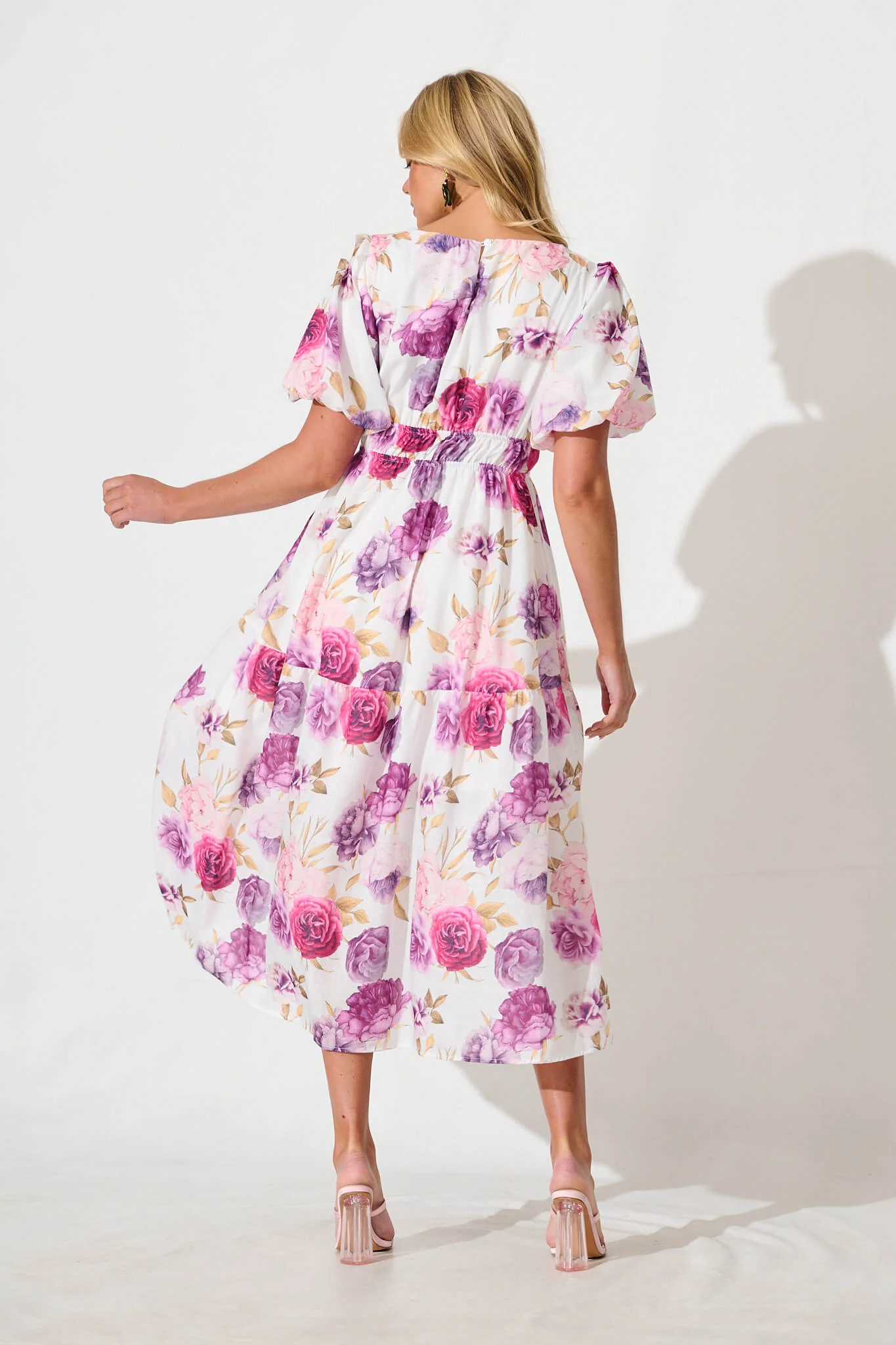 Stargazer Midi Dress in Lilac Floral - Image 4
