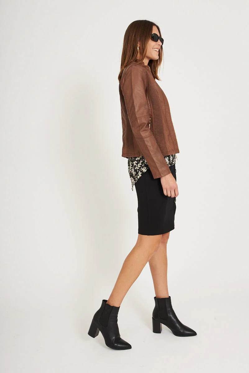 Stefany Jacket In Tan - Image 5