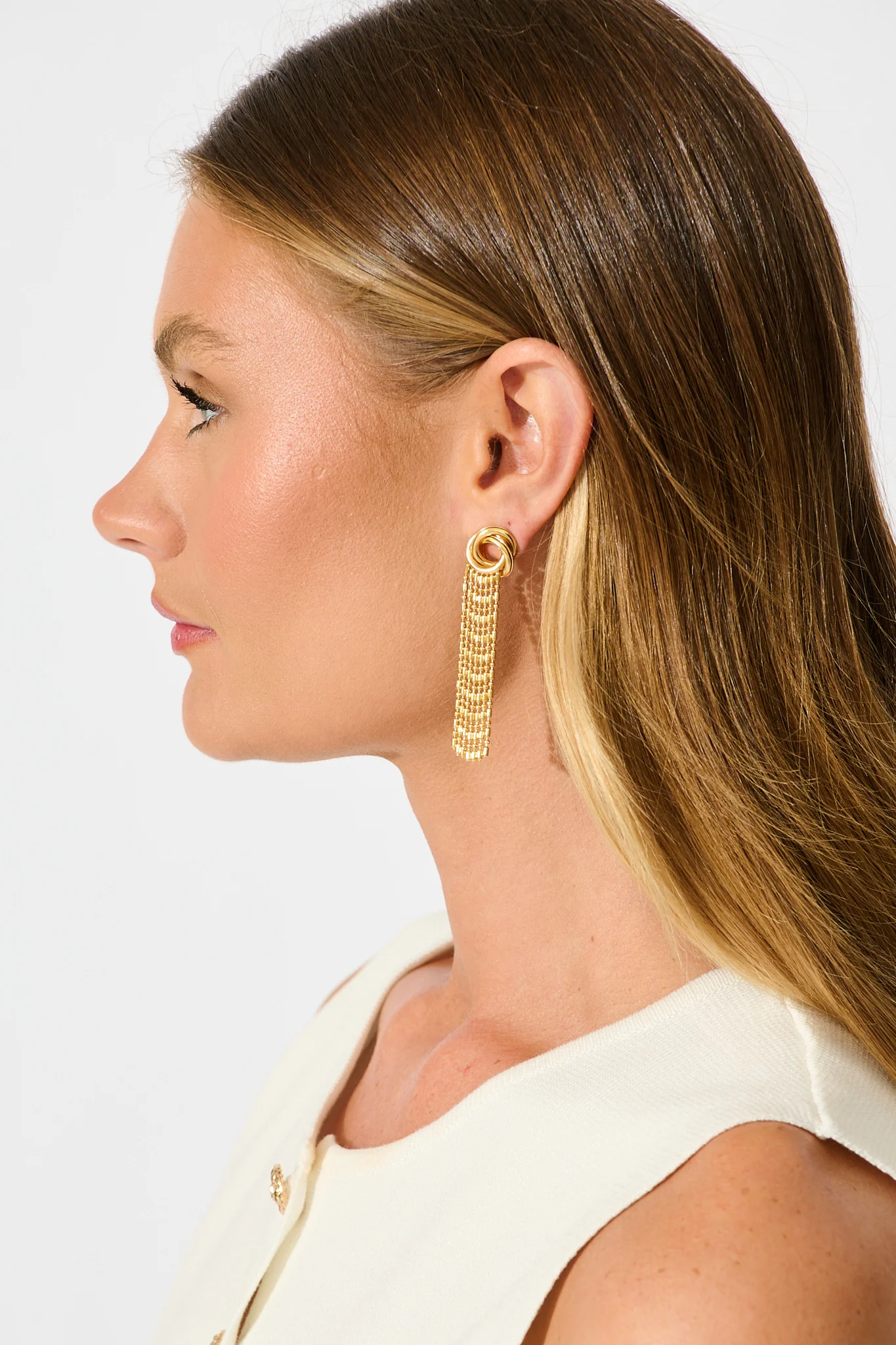 Stella Drop Earrings in 18K Gold Plated - Image 4