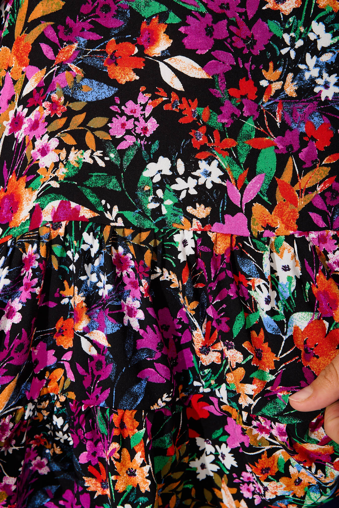 Talena Top In Black Multi Floral - Image 6