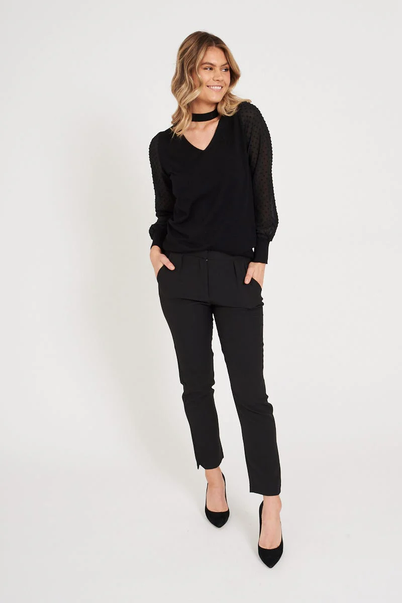 Tally Tapered Pants In Black - Image 3