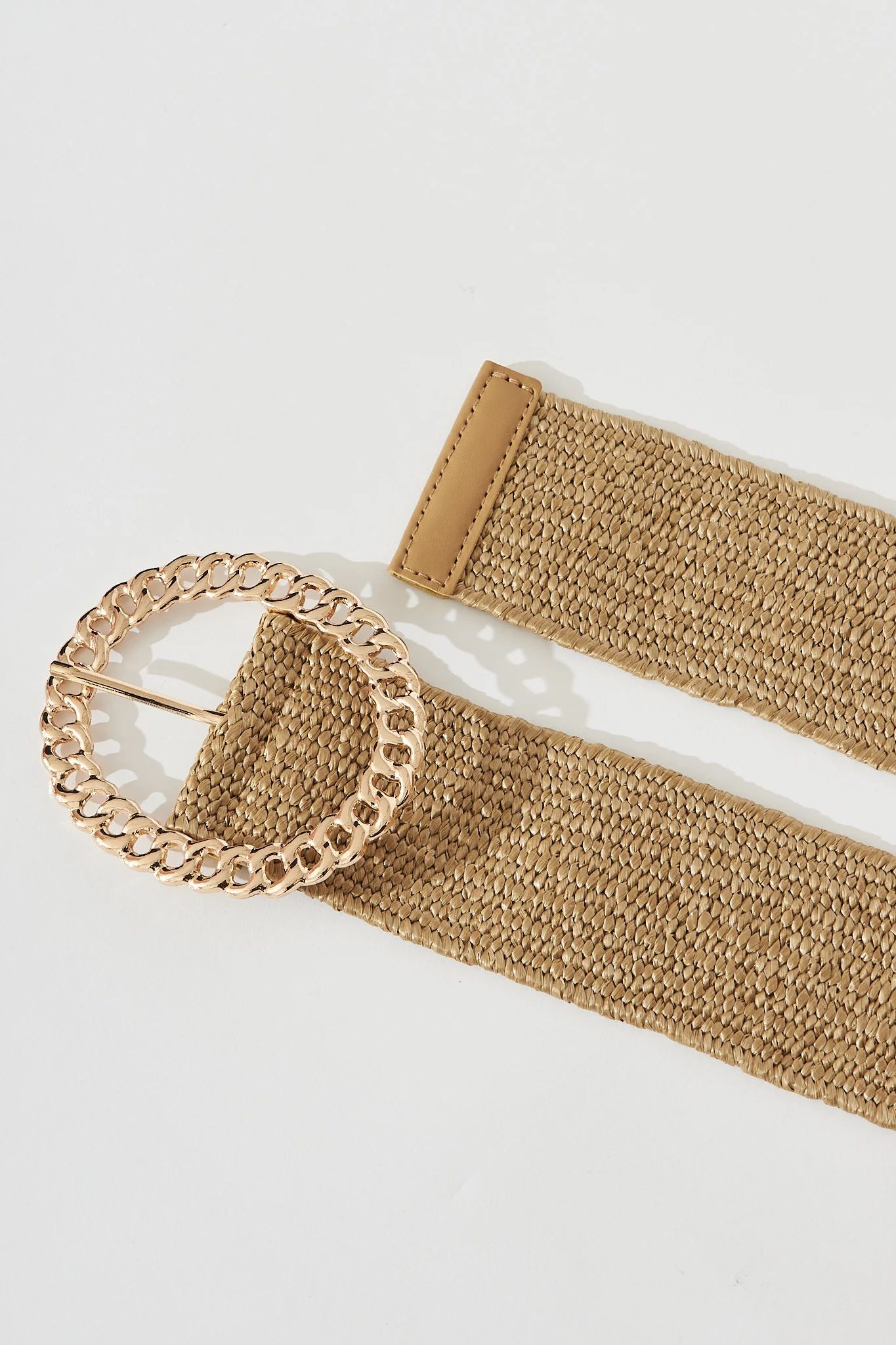 Tary Stretch Belt In Light Brown - Image 3