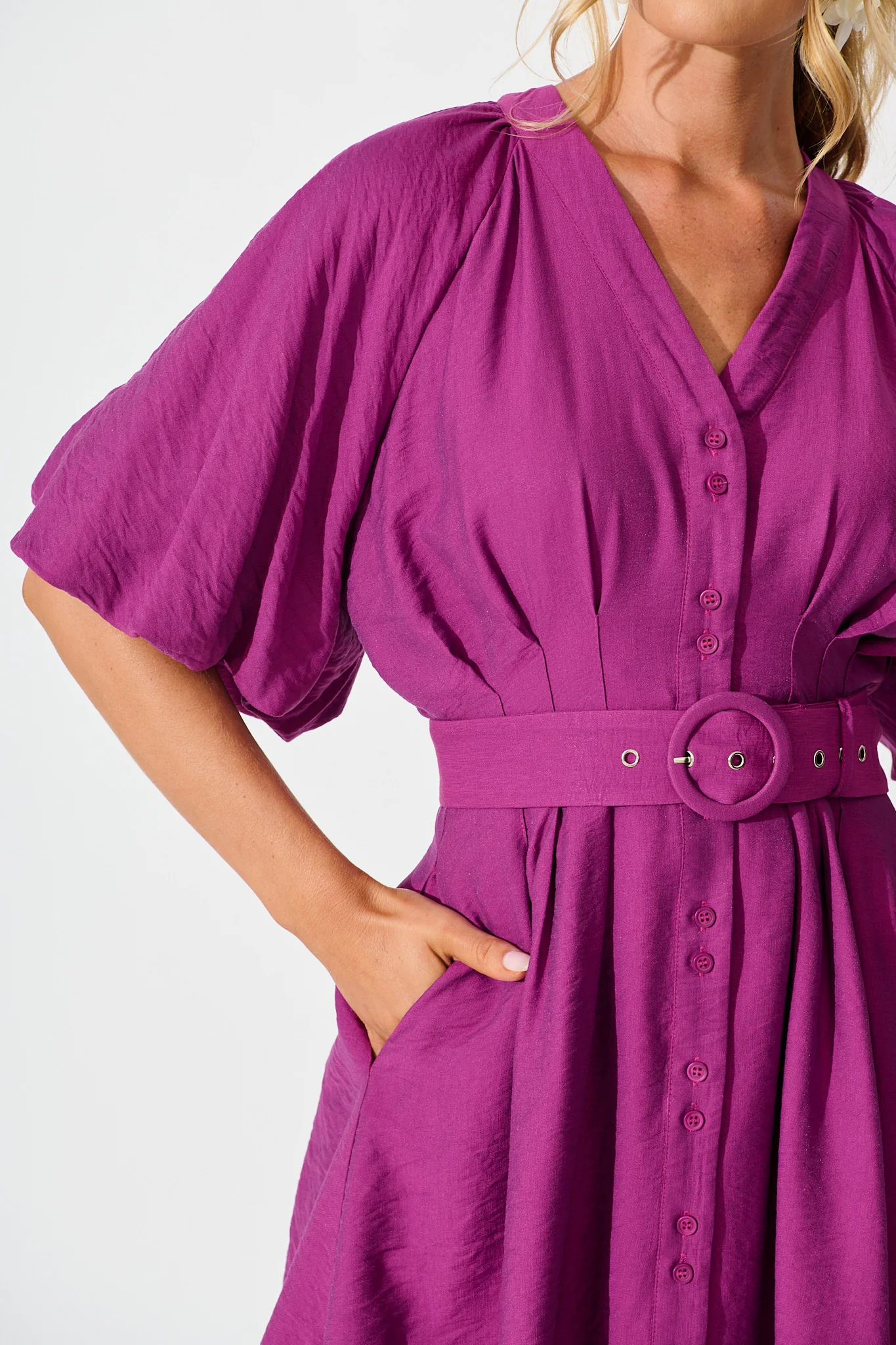 Teagan Dress in Plum - Image 9