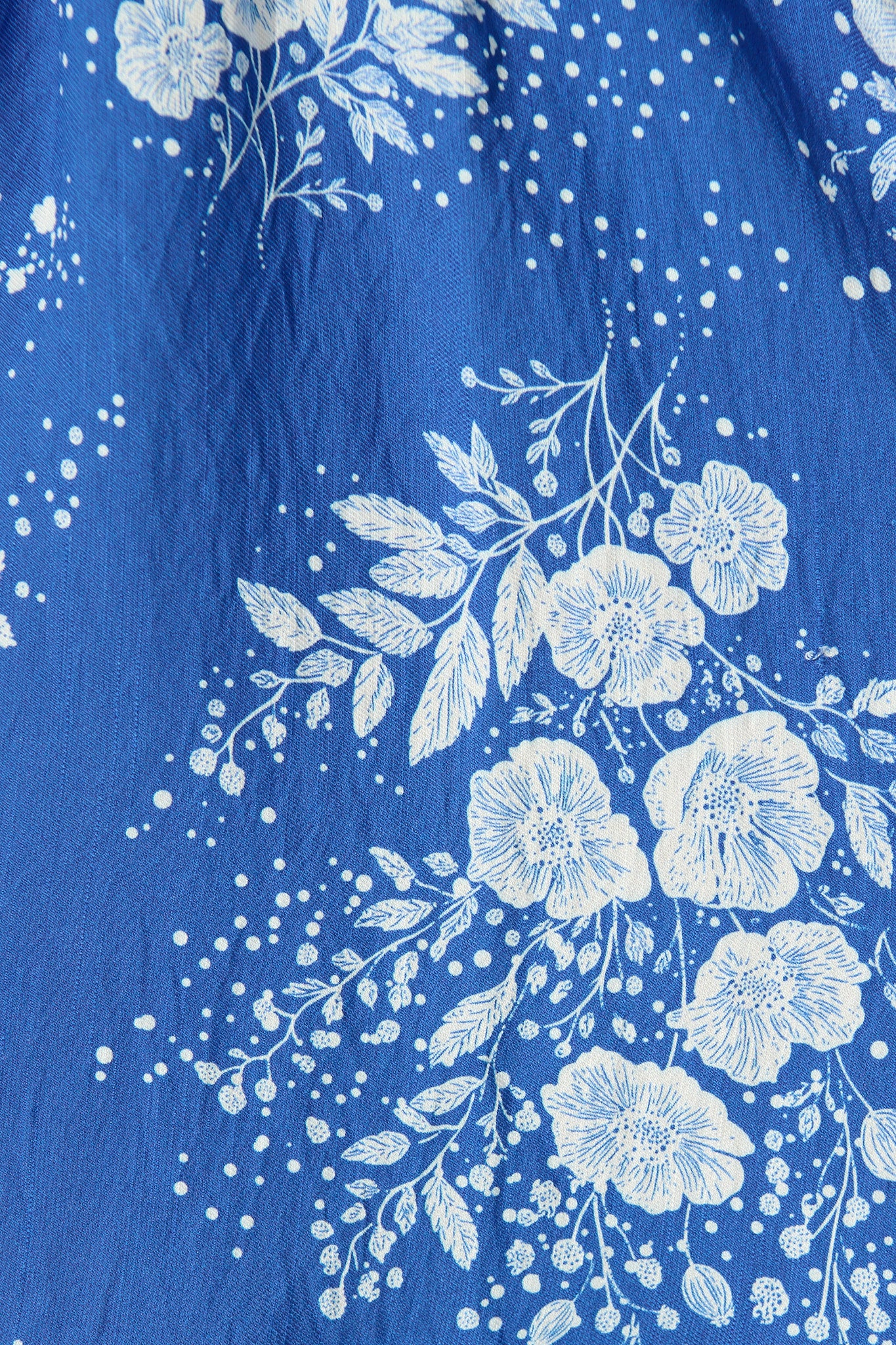 Tenaya Dress in Blue with White Floral - Image 6