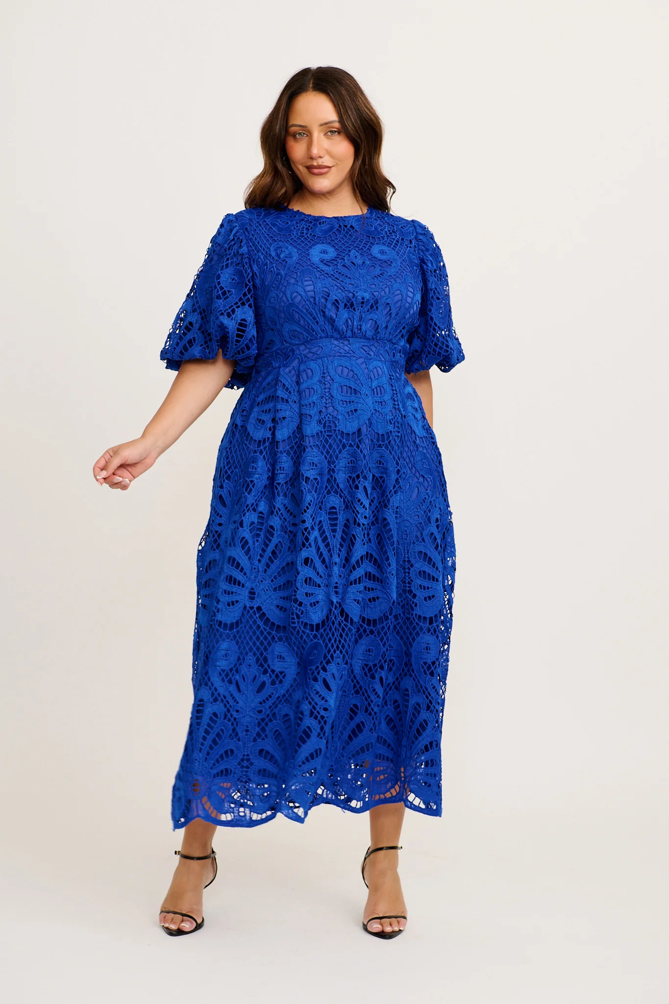 Tillie Lace Maxi Dress In Cobalt - Image 2