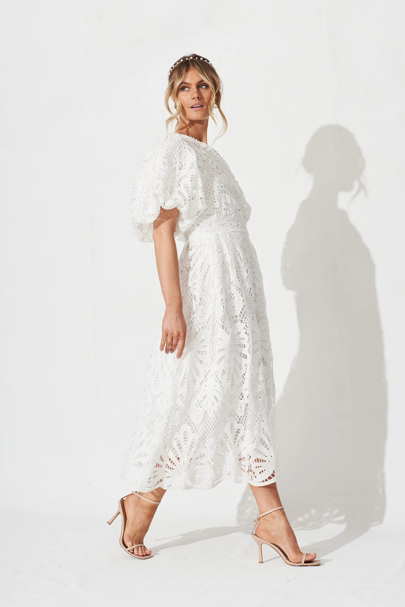 Tillie Lace Maxi Dress In White - Image 6