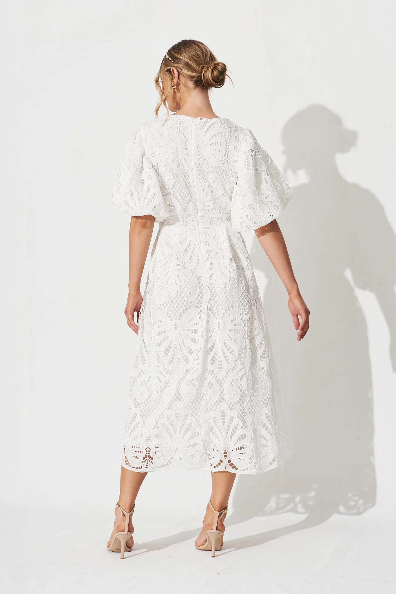 Tillie Lace Maxi Dress In White - Image 7
