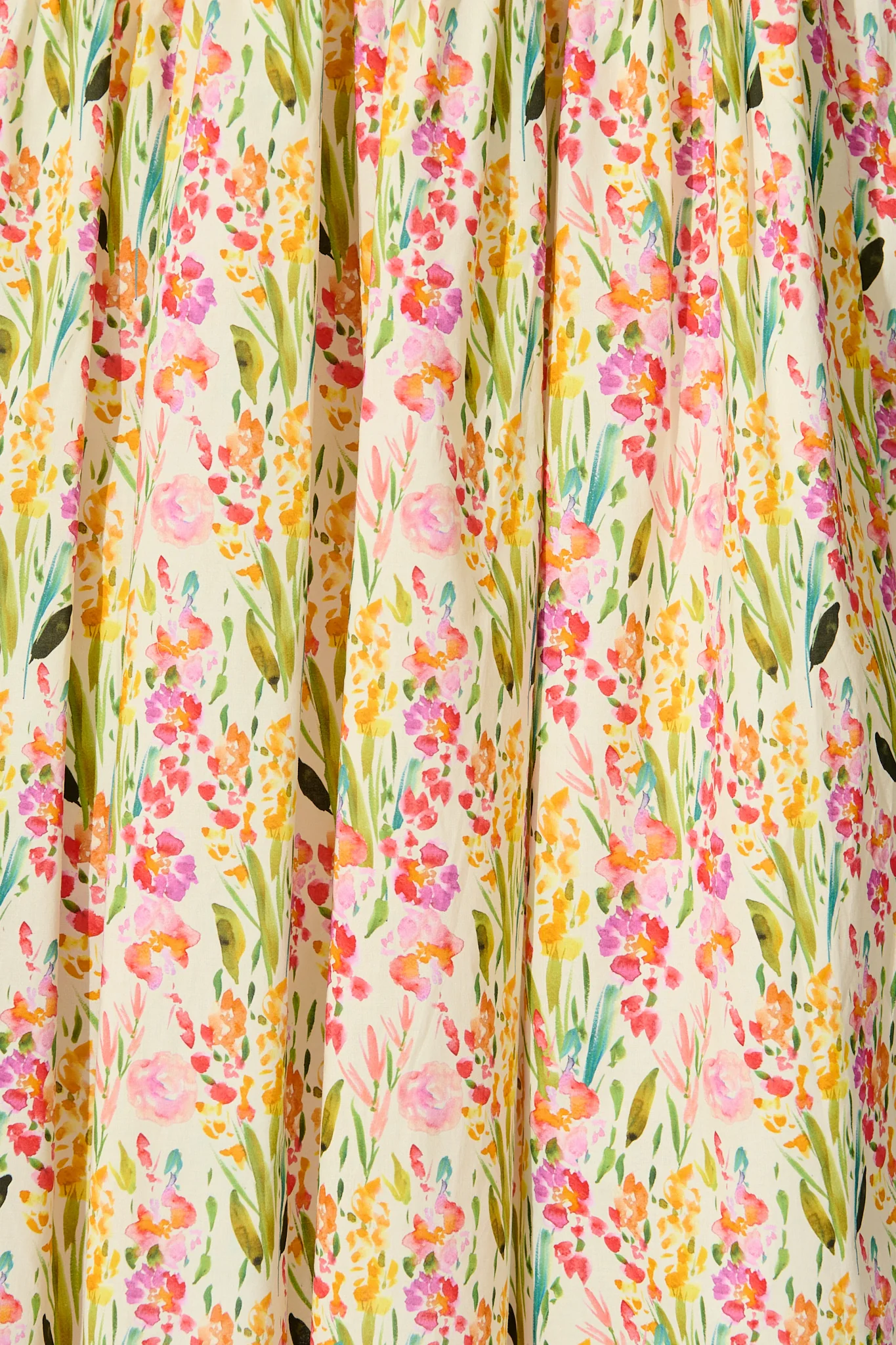 Timara Midi Skirt in Multi Floral Cotton Blend - Image 6