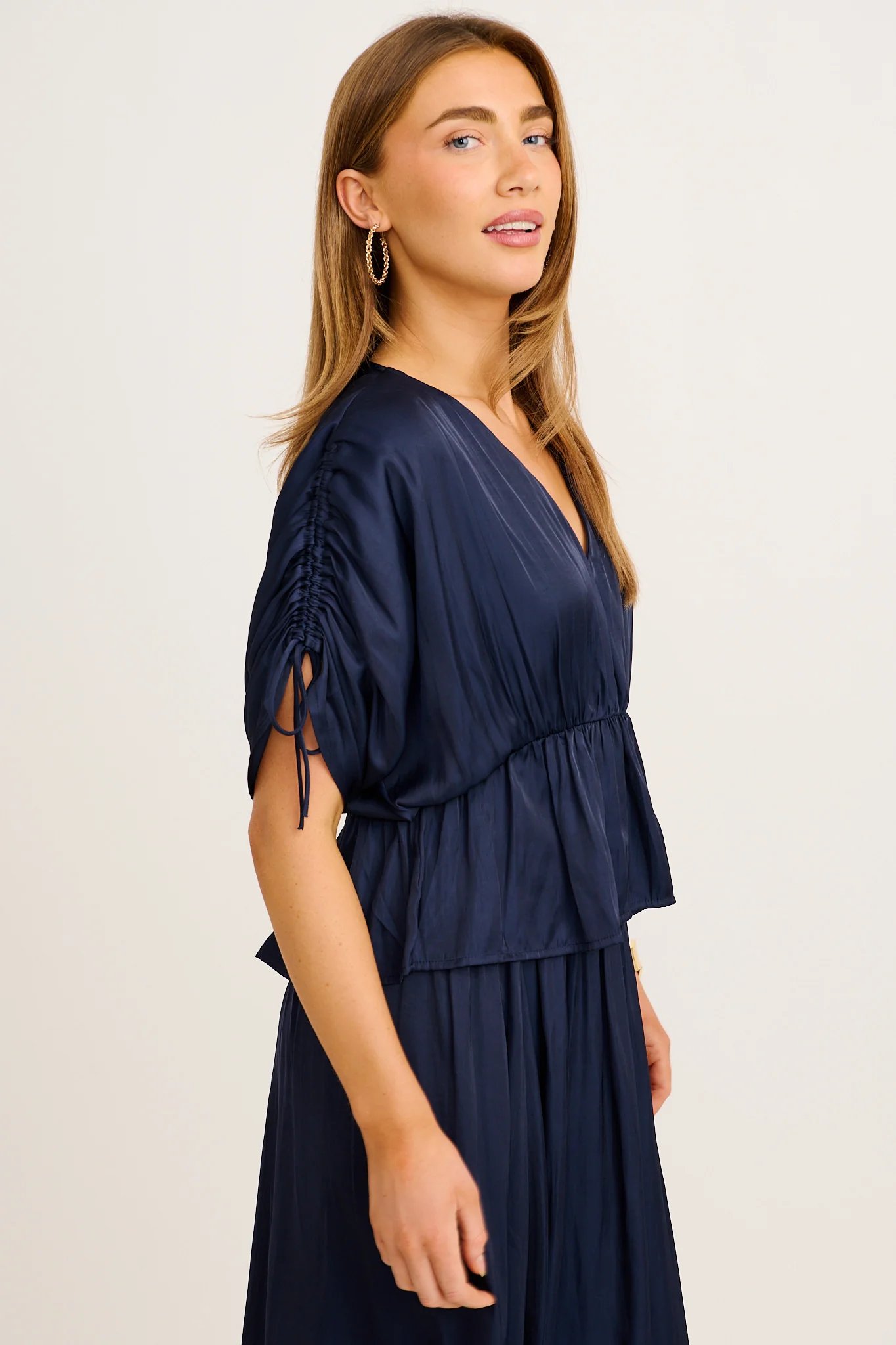 Ultimate Style Top in Navy Satin - Image 2