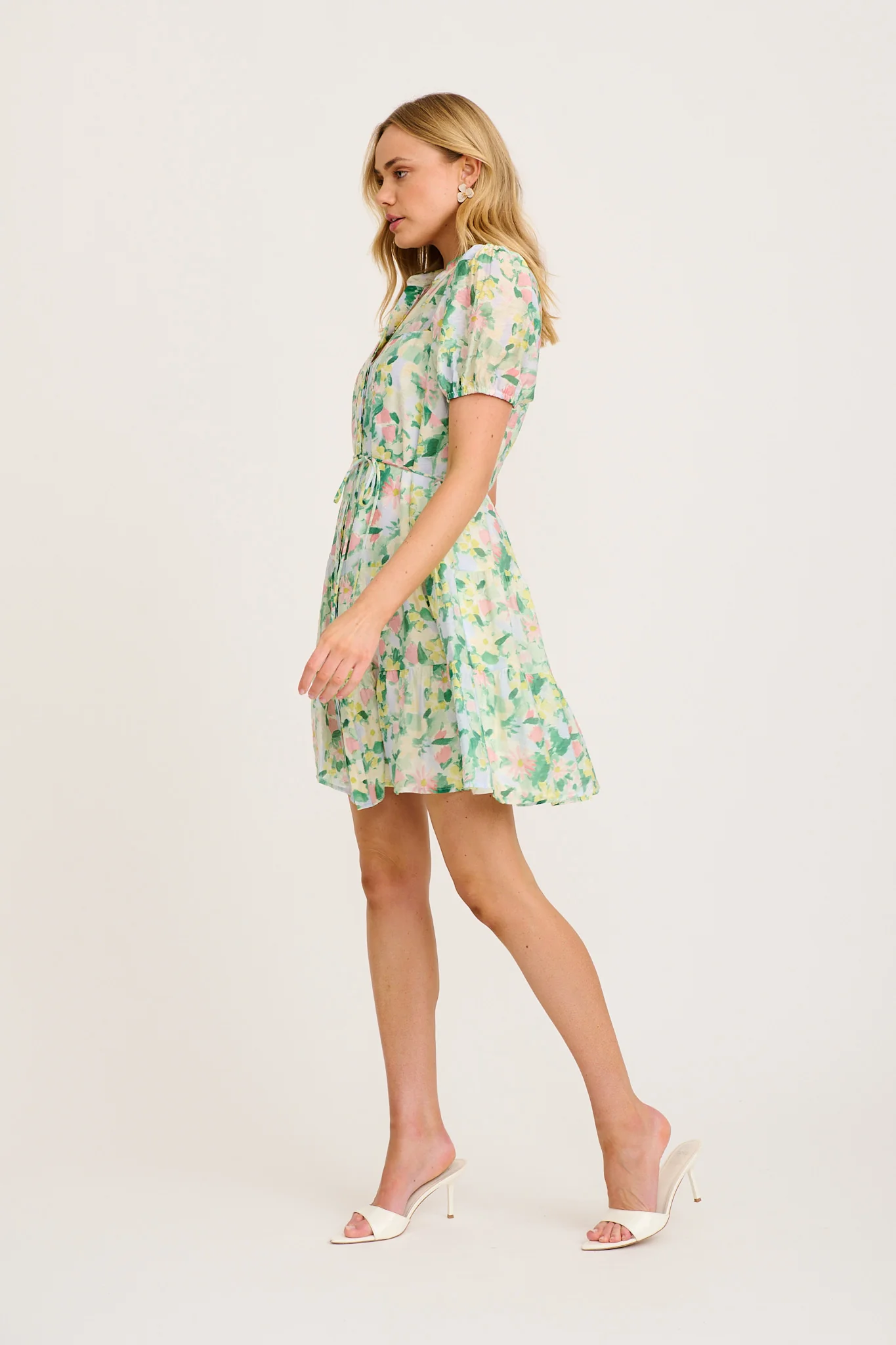 Valley Dress in Green Multi Print - Image 3