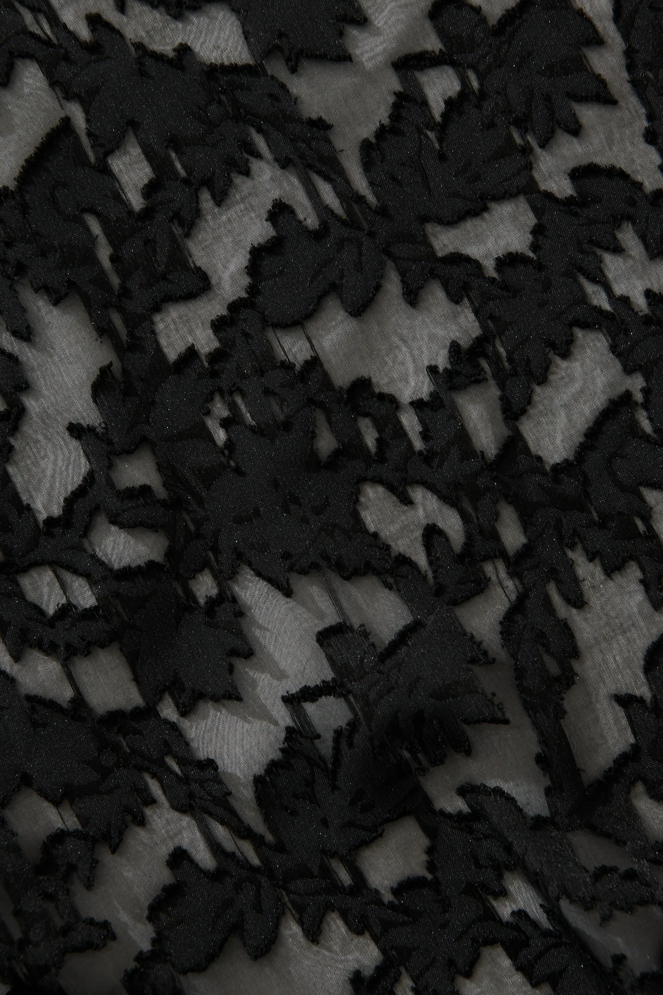 Vanessa Shirt In Black Leaf Burnout Chiffon - Image 9