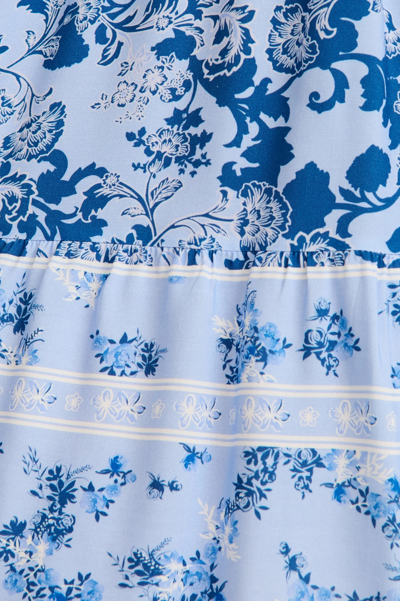 Vivica Dress in Blue with Navy Floral - Image 6