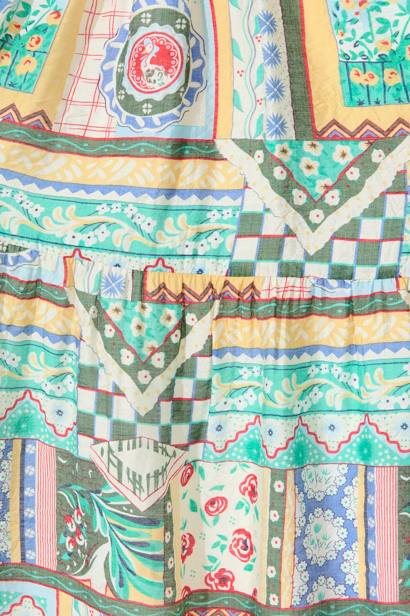 Westwood Midi Dress in Multi Patchwork Print - Image 6