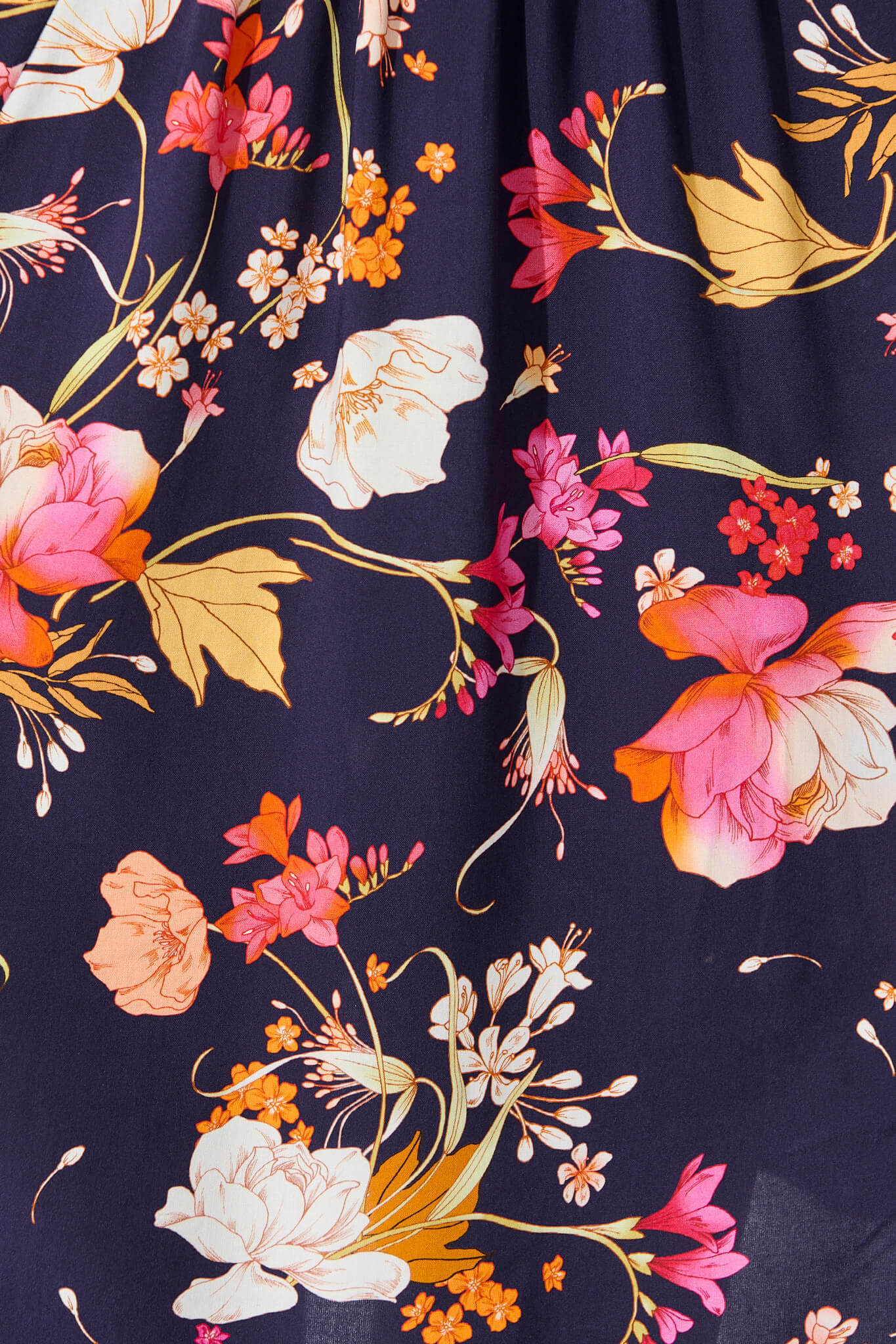 Whitney Dress In Navy with Multi Floral - Image 9
