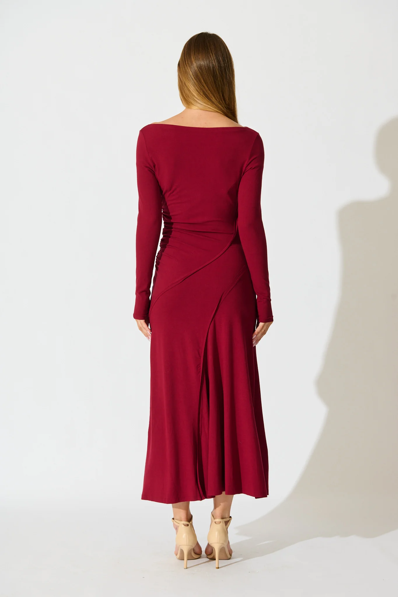 Wild Grace Maxi Dress In Wine - Image 4
