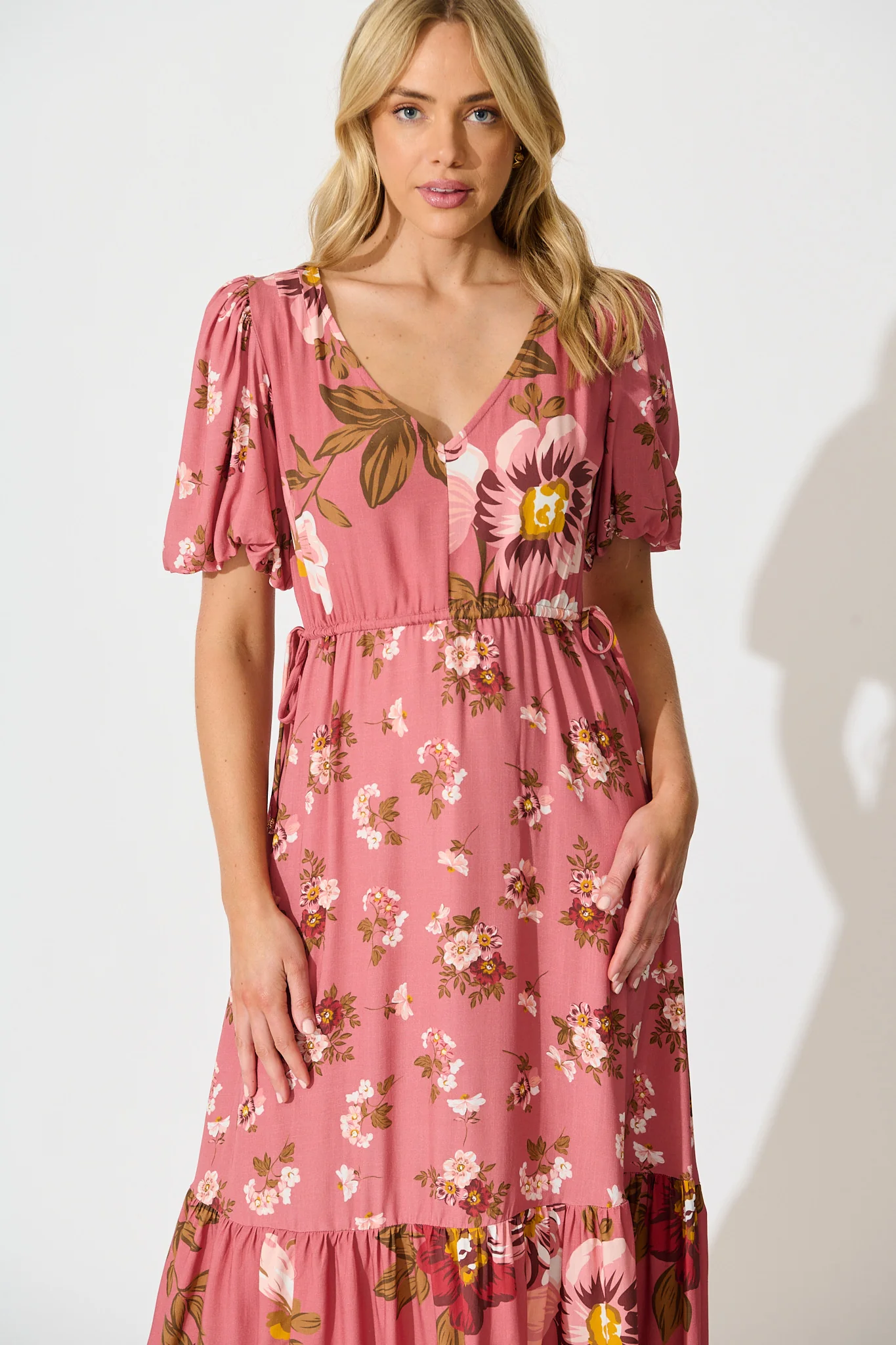 Wildflower Maxi Dress in Pink Floral - Image 2