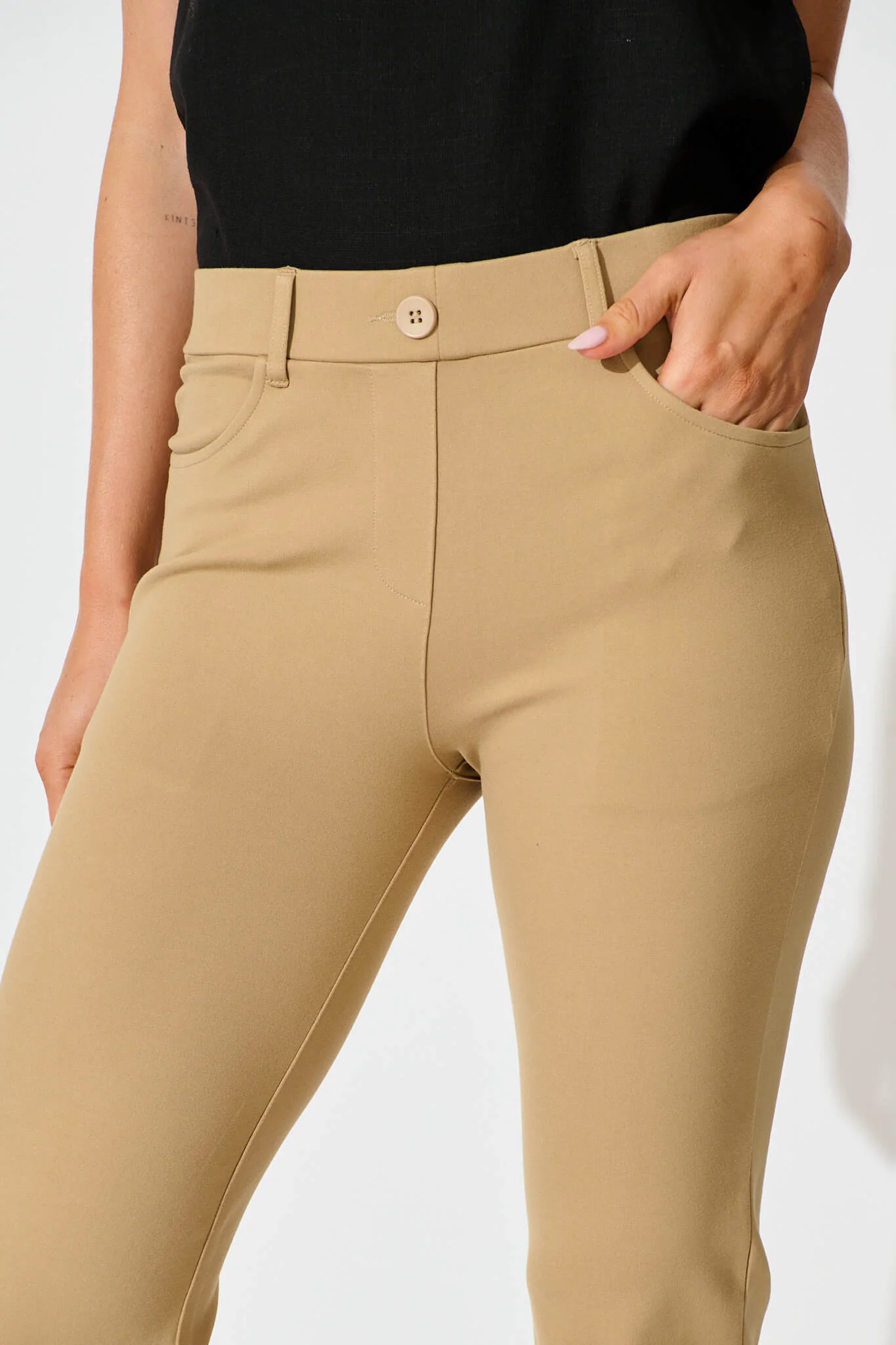 Workflow Stretch Straight Leg Pocket Pant in Caramel - Image 5
