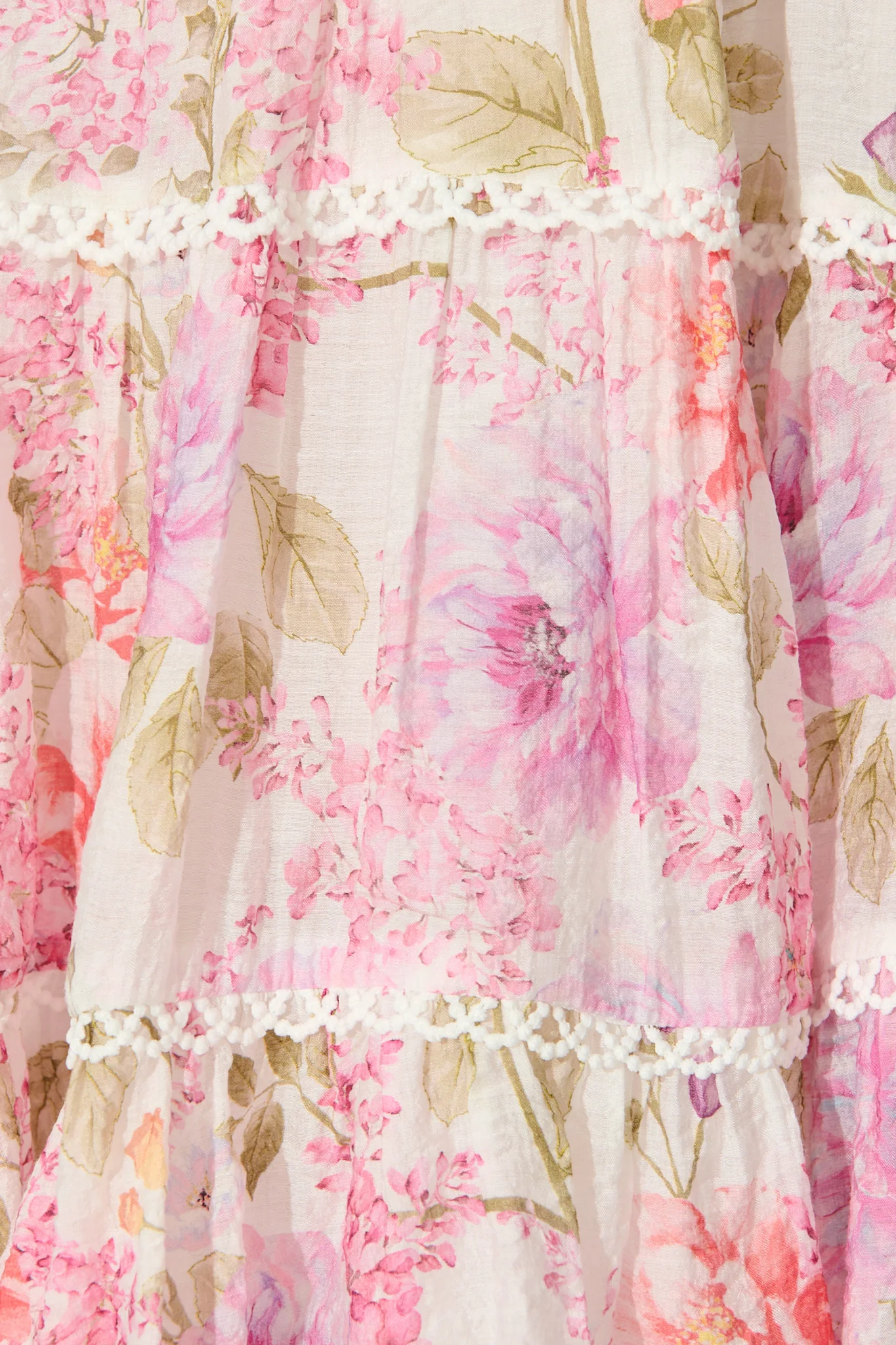 Wrenley Dress in White with Pink Floral - Image 6