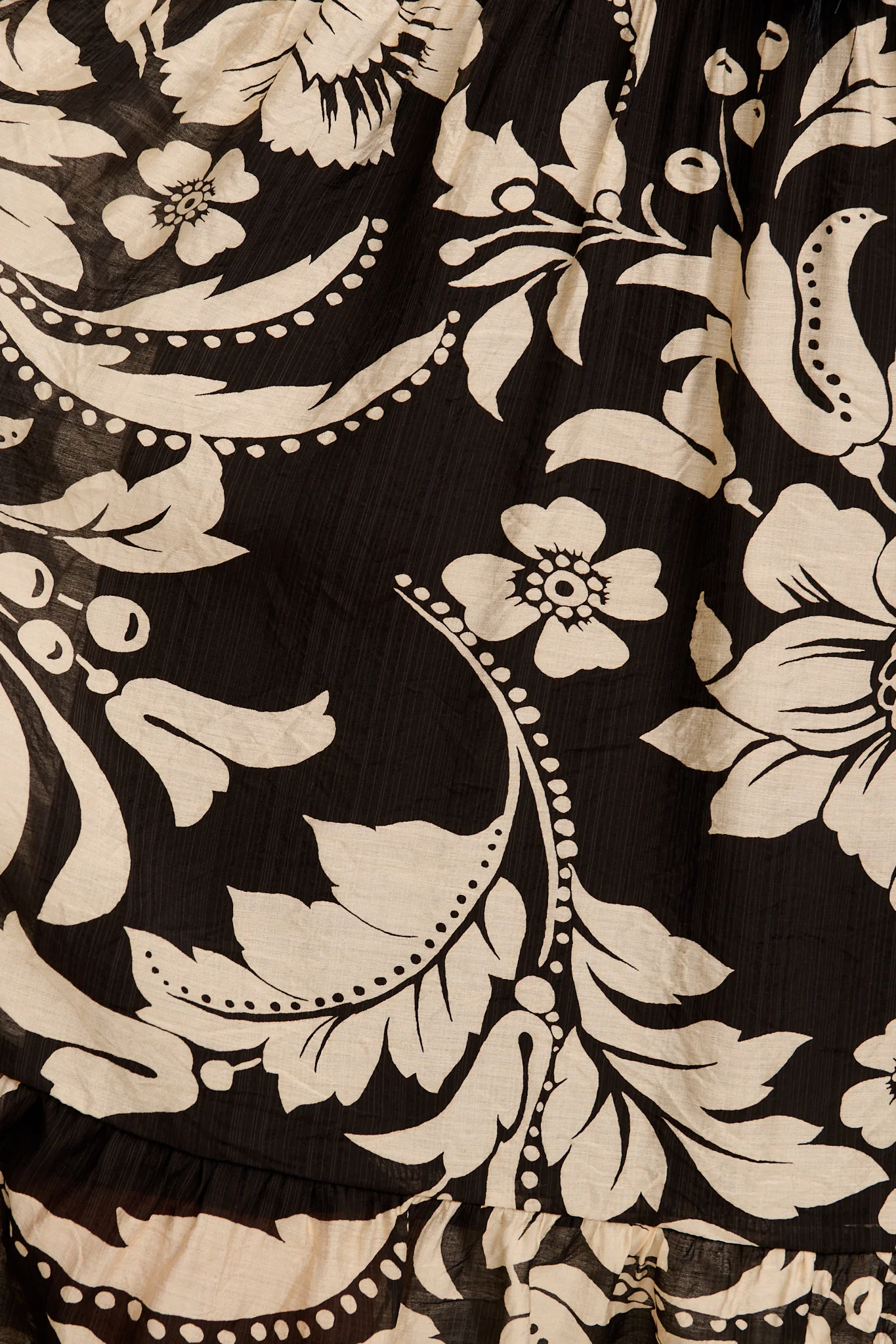 Zaelle Midi Dress in Black with Cream Floral - Image 6
