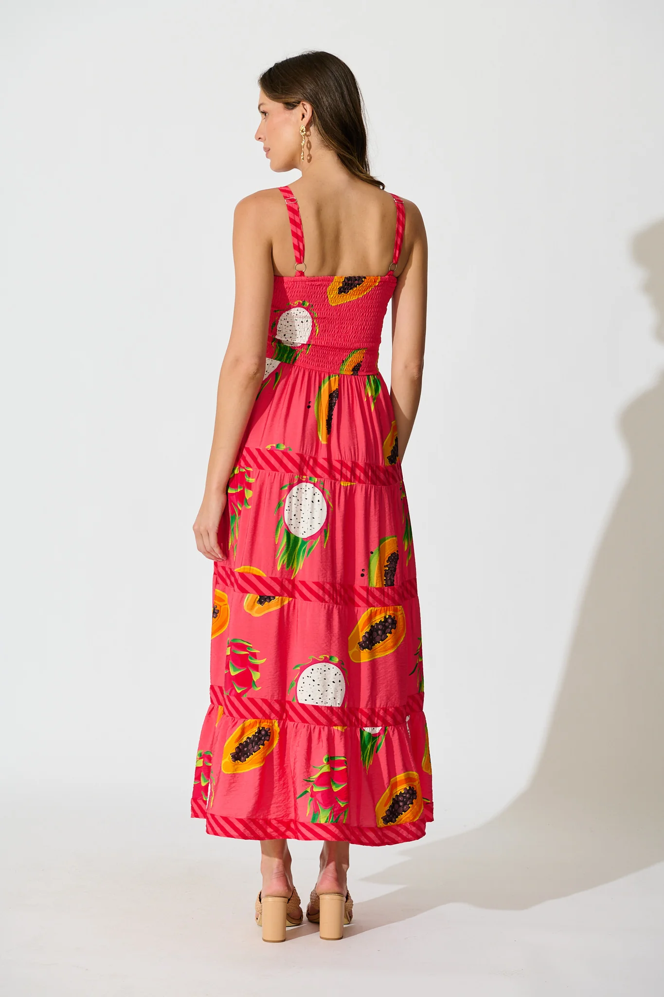 Zimi Maxi Sundress in Red Multi Print - Image 4
