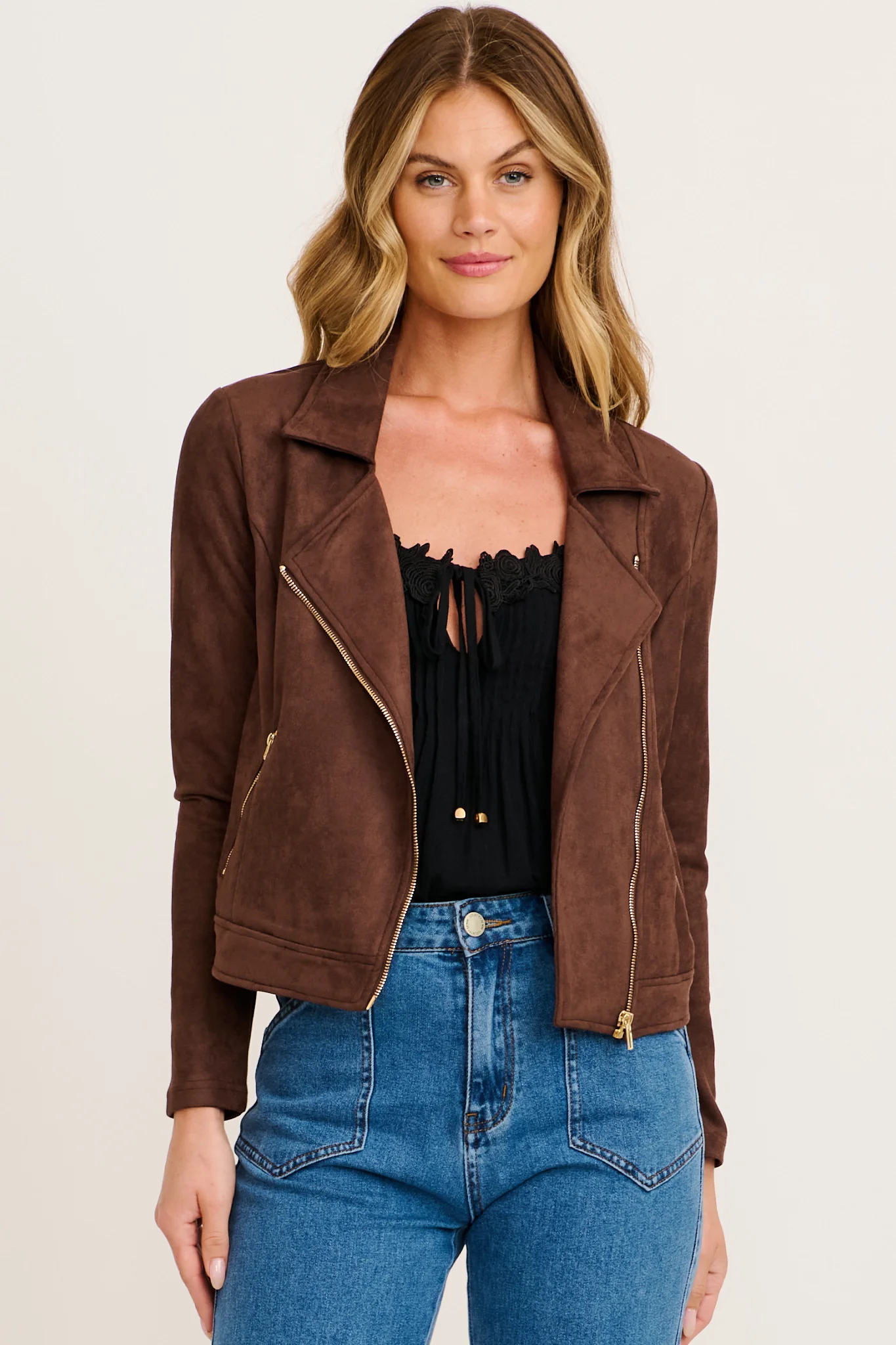 Zodiac Jacket in Chocolate Suedette